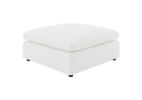 551753 Raleigh Boucle Upholstered Ottoman Ivory