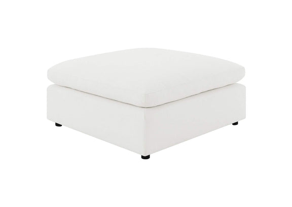 551753 Raleigh Boucle Upholstered Ottoman Ivory
