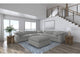 551754-SETA Raleigh 6-piece Boucle Upholstered Modular Sectional Grey