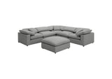551754-SETA Raleigh 6-piece Boucle Upholstered Modular Sectional Grey