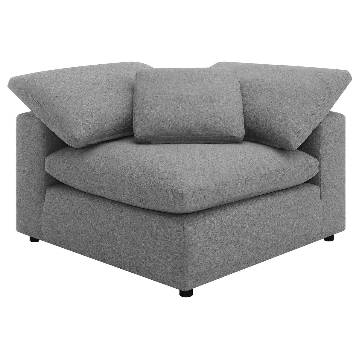 551754-SETA Raleigh 6-piece Boucle Upholstered Modular Sectional Grey