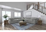 551754-SETB Raleigh 5-piece Boucle Upholstered Modular Sectional Grey