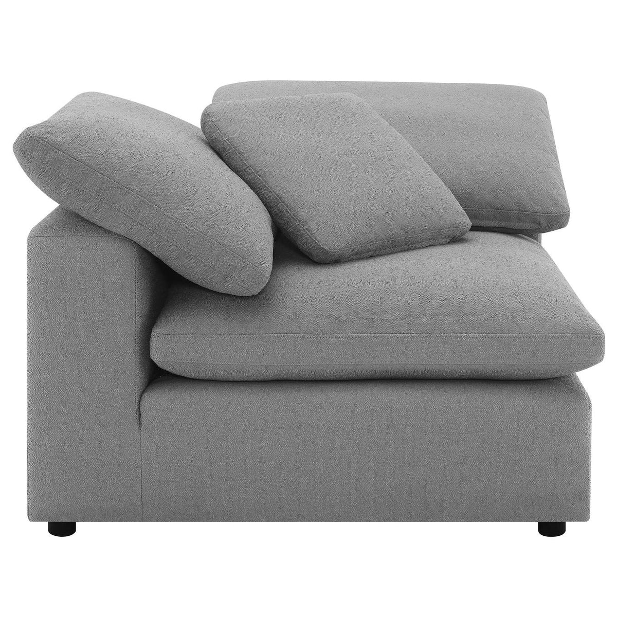 551754-SETB Raleigh 5-piece Boucle Upholstered Modular Sectional Grey