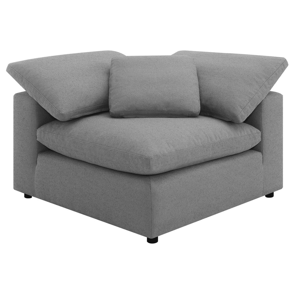 551754-SETB Raleigh 5-piece Boucle Upholstered Modular Sectional Grey