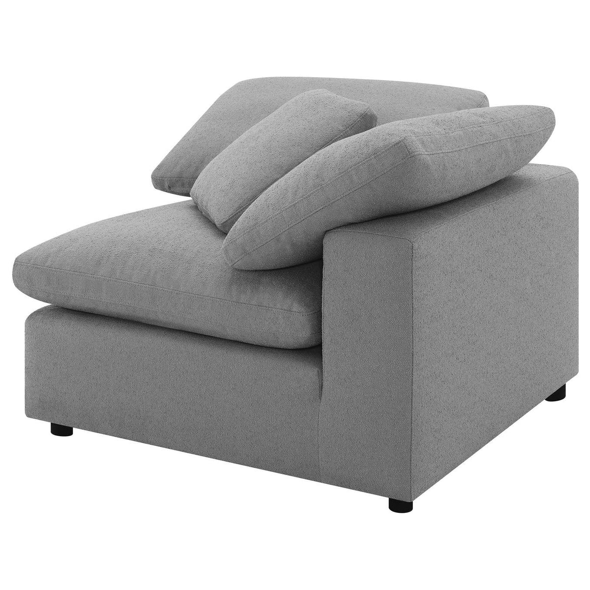 551754-SETB Raleigh 5-piece Boucle Upholstered Modular Sectional Grey