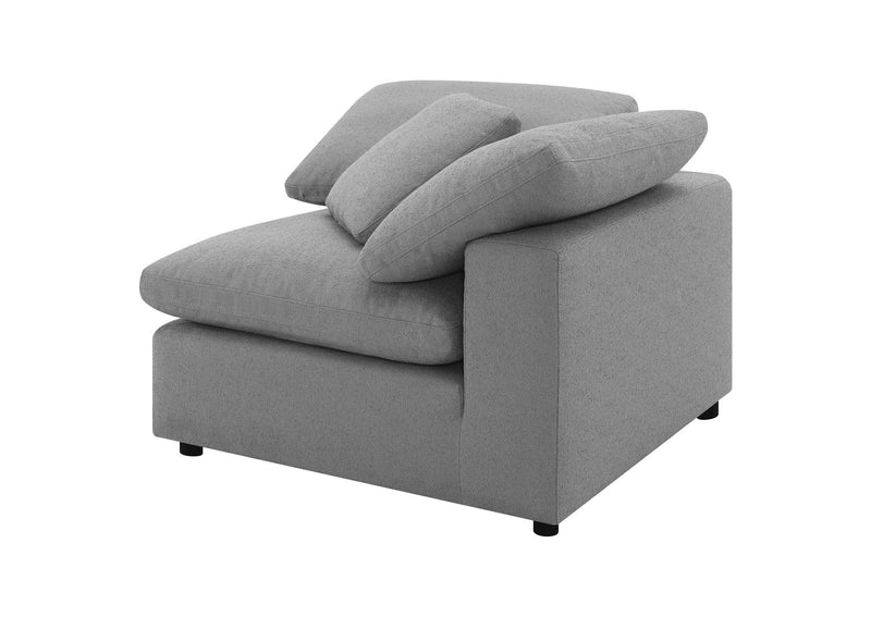 551754-SETB Raleigh 5-piece Boucle Upholstered Modular Sectional Grey