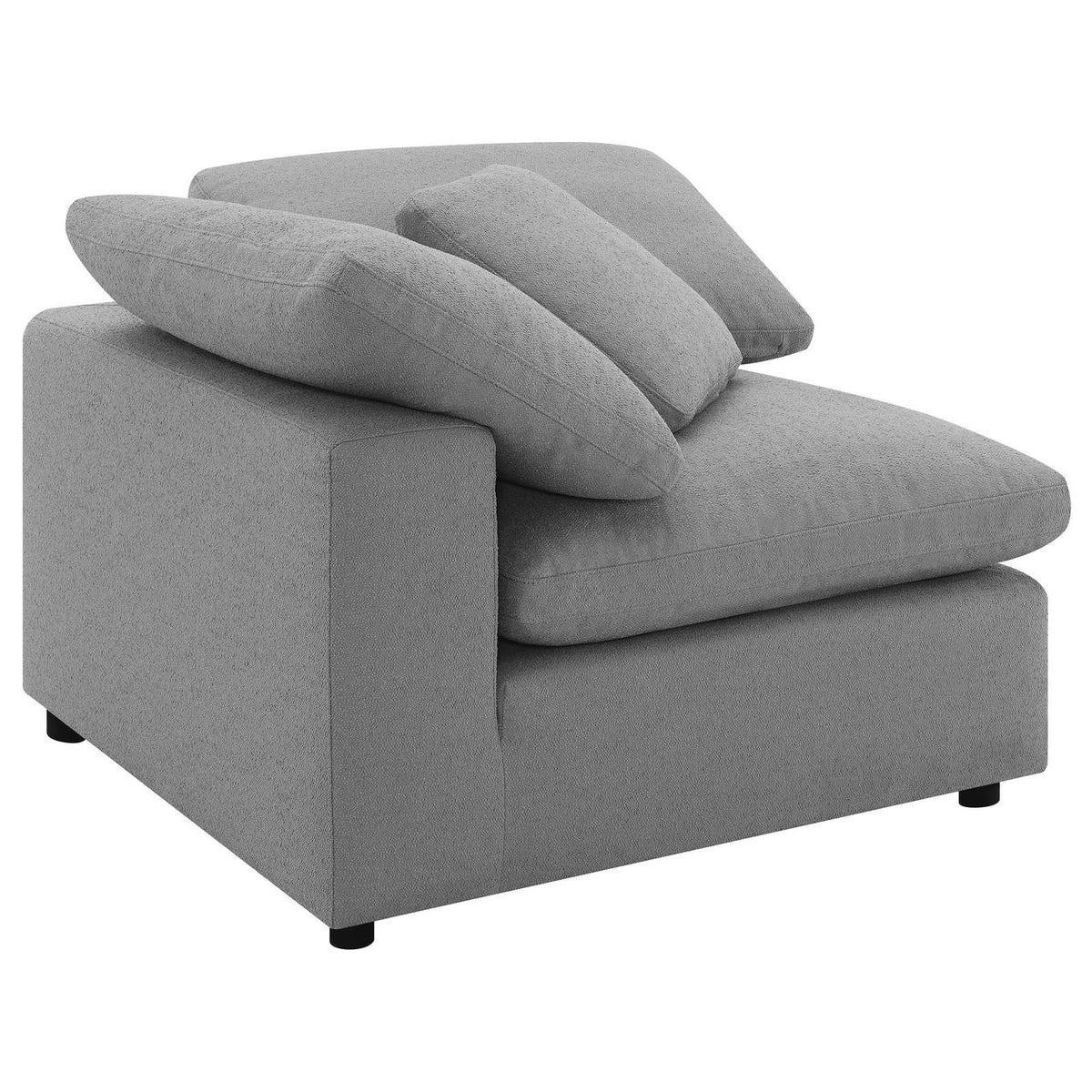 551754-SETB Raleigh 5-piece Boucle Upholstered Modular Sectional Grey