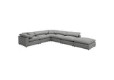 551754-SET Raleigh 6-piece Boucle Upholstered Modular Sectional Grey