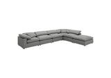551754-SET Raleigh 6-piece Boucle Upholstered Modular Sectional Grey