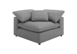 551754-SET Raleigh 6-piece Boucle Upholstered Modular Sectional Grey