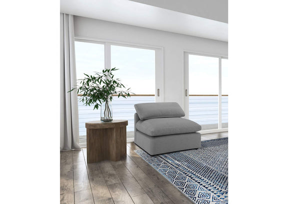 551754 Raleigh Boucle Upholstered Armless Chair Grey