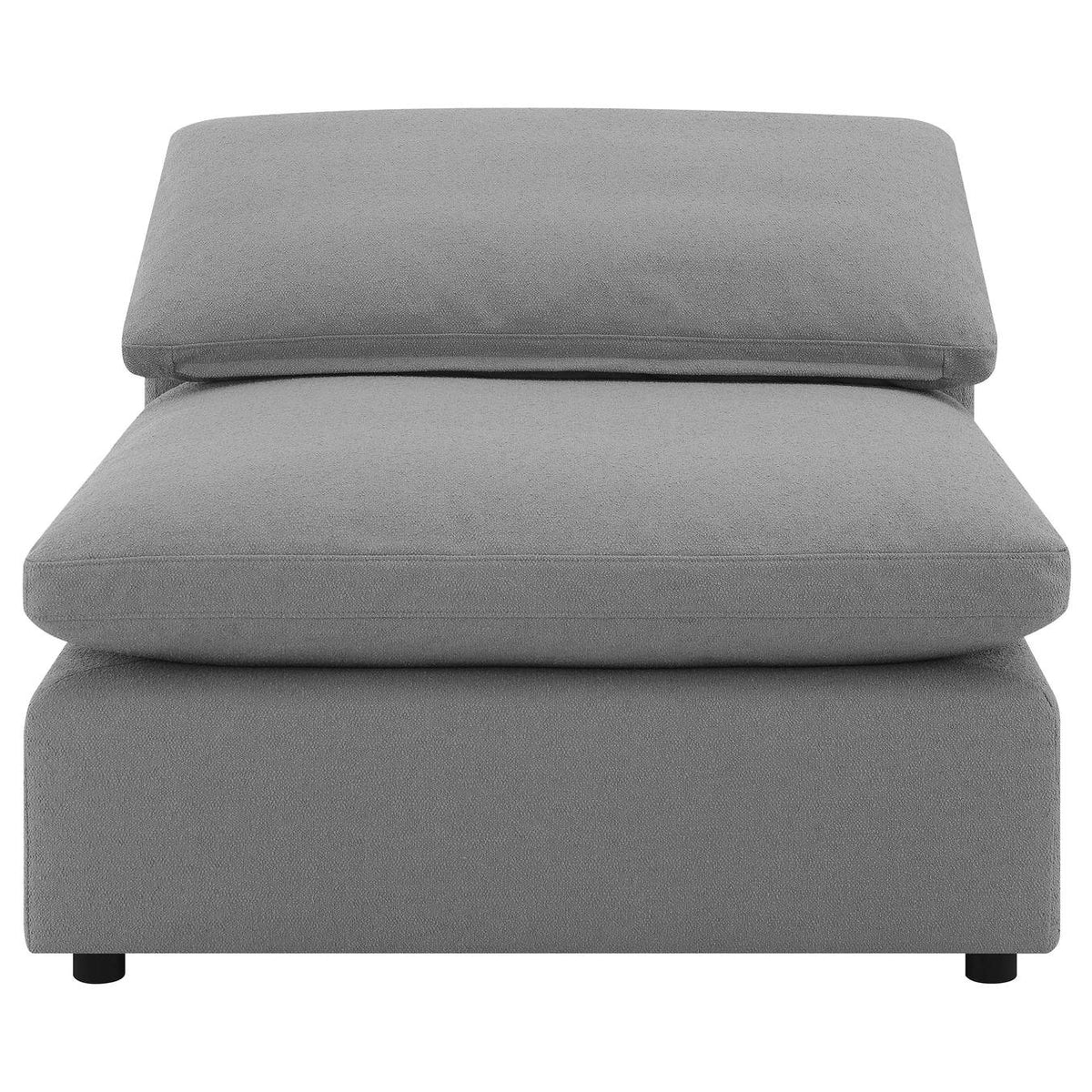 551754 Raleigh Boucle Upholstered Armless Chair Grey