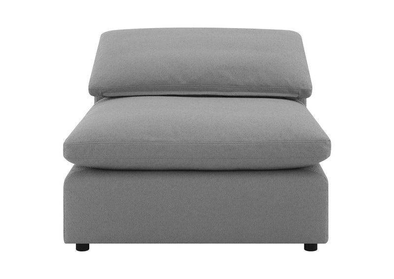 551754 Raleigh Boucle Upholstered Armless Chair Grey