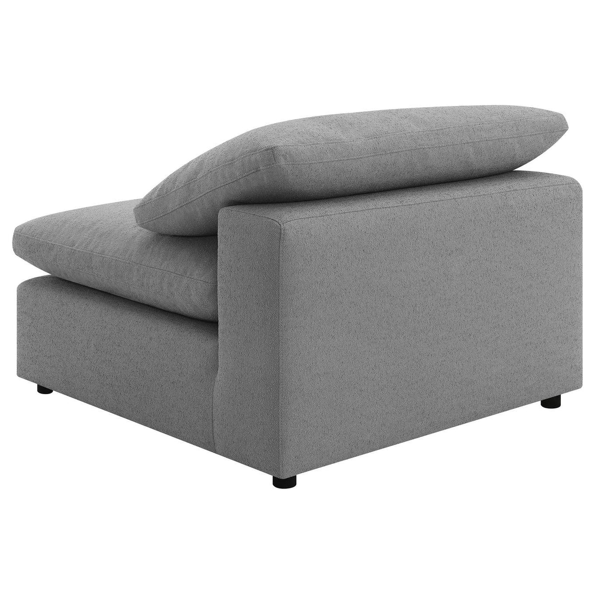 551754 Raleigh Boucle Upholstered Armless Chair Grey