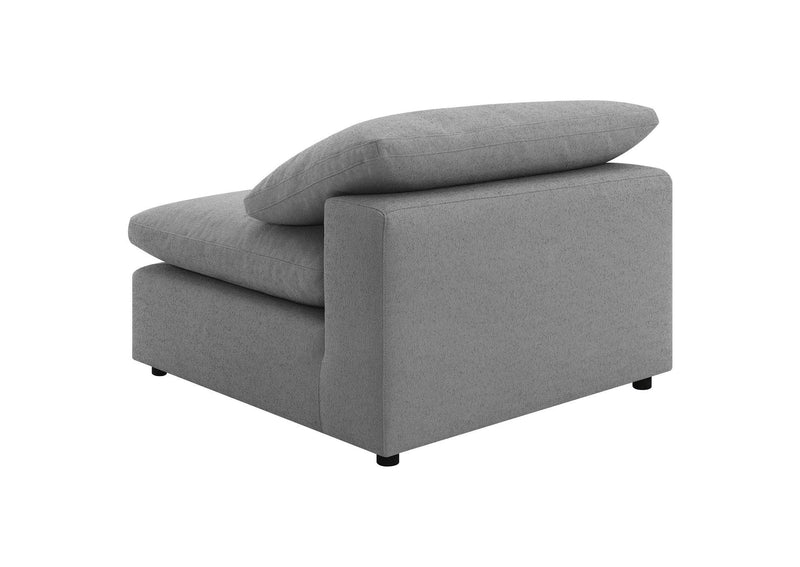 551754 Raleigh Boucle Upholstered Armless Chair Grey