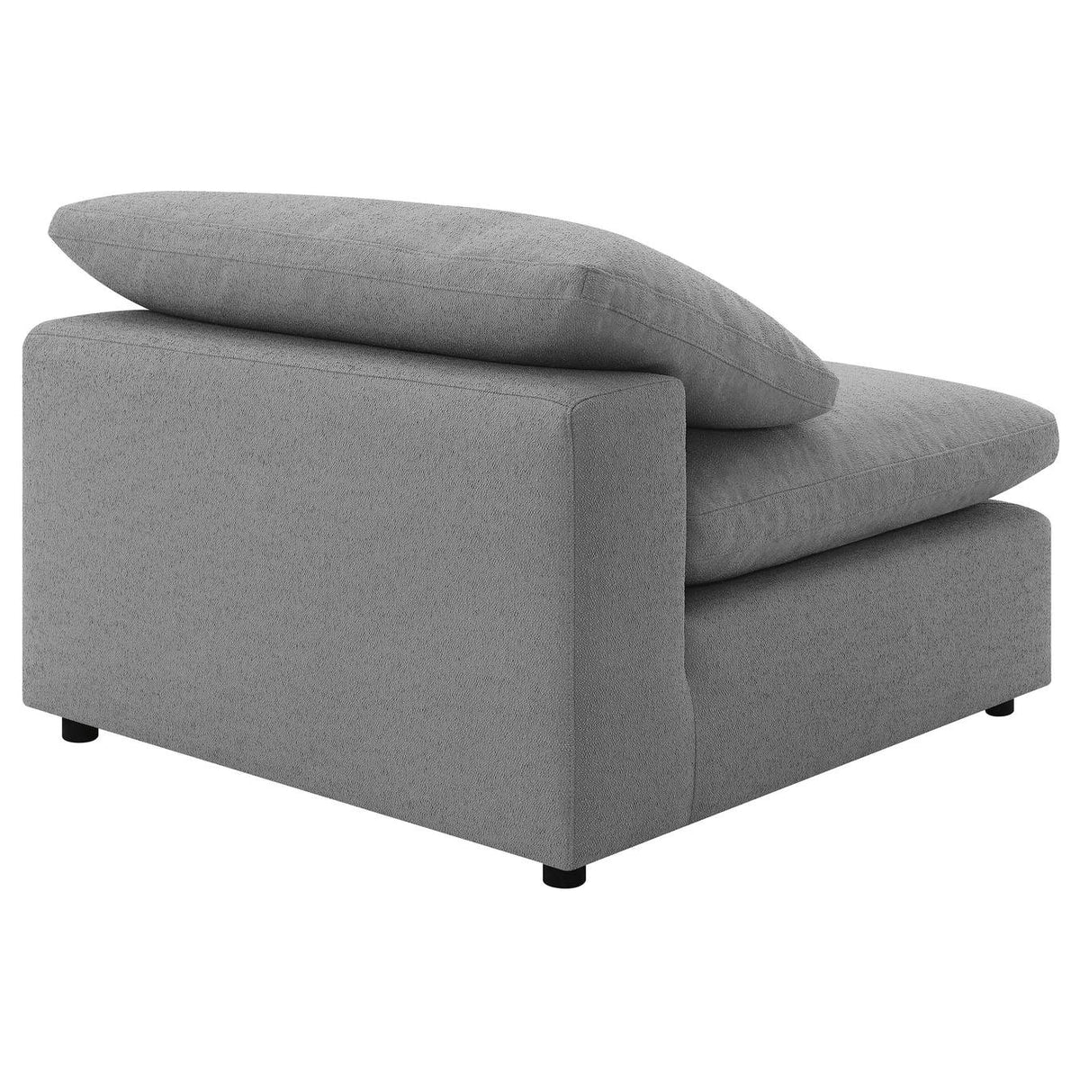 551754 Raleigh Boucle Upholstered Armless Chair Grey