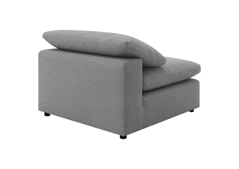 551754 Raleigh Boucle Upholstered Armless Chair Grey