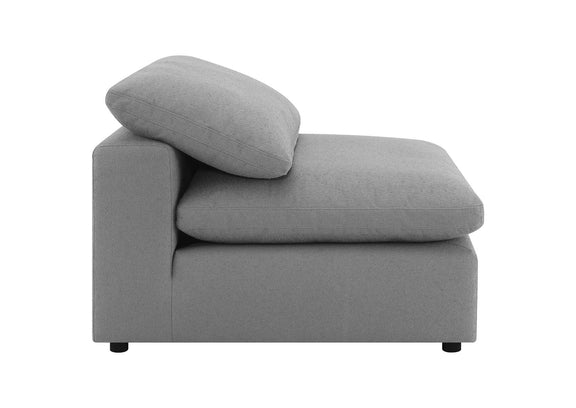 551754 Raleigh Boucle Upholstered Armless Chair Grey