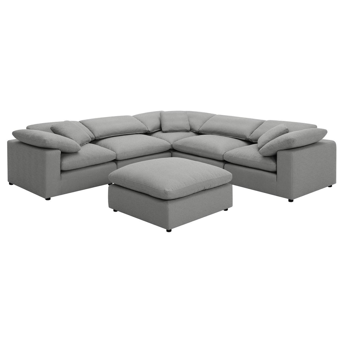 551754 Raleigh Boucle Upholstered Armless Chair Grey