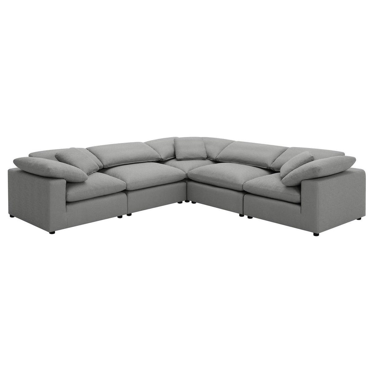 551754 Raleigh Boucle Upholstered Armless Chair Grey