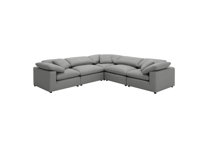 551754 Raleigh Boucle Upholstered Armless Chair Grey