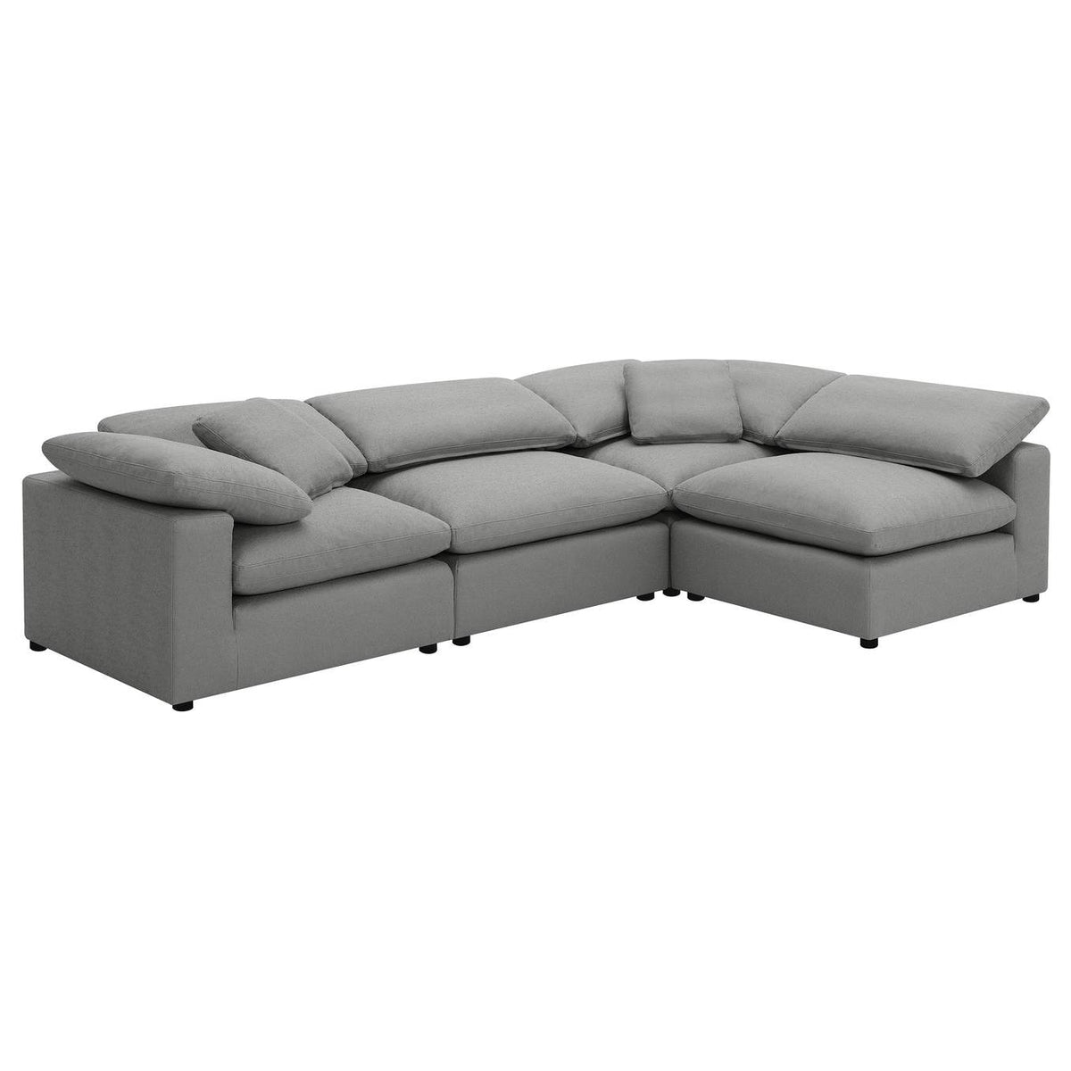 551754 Raleigh Boucle Upholstered Armless Chair Grey