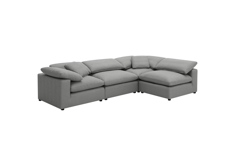 551754 Raleigh Boucle Upholstered Armless Chair Grey