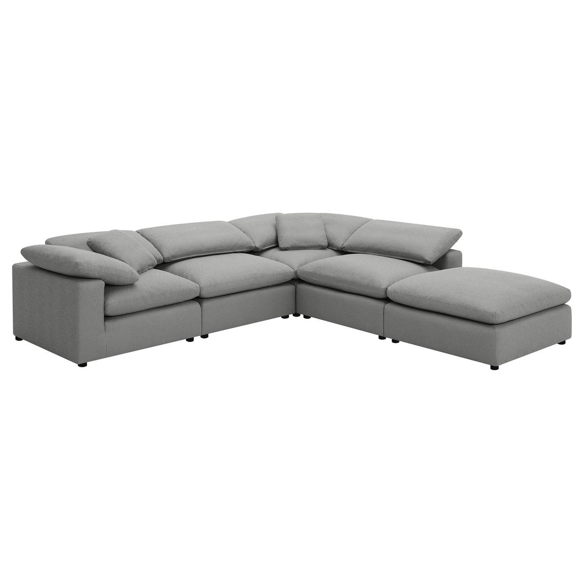551754 Raleigh Boucle Upholstered Armless Chair Grey