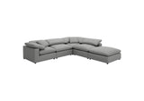 551754 Raleigh Boucle Upholstered Armless Chair Grey
