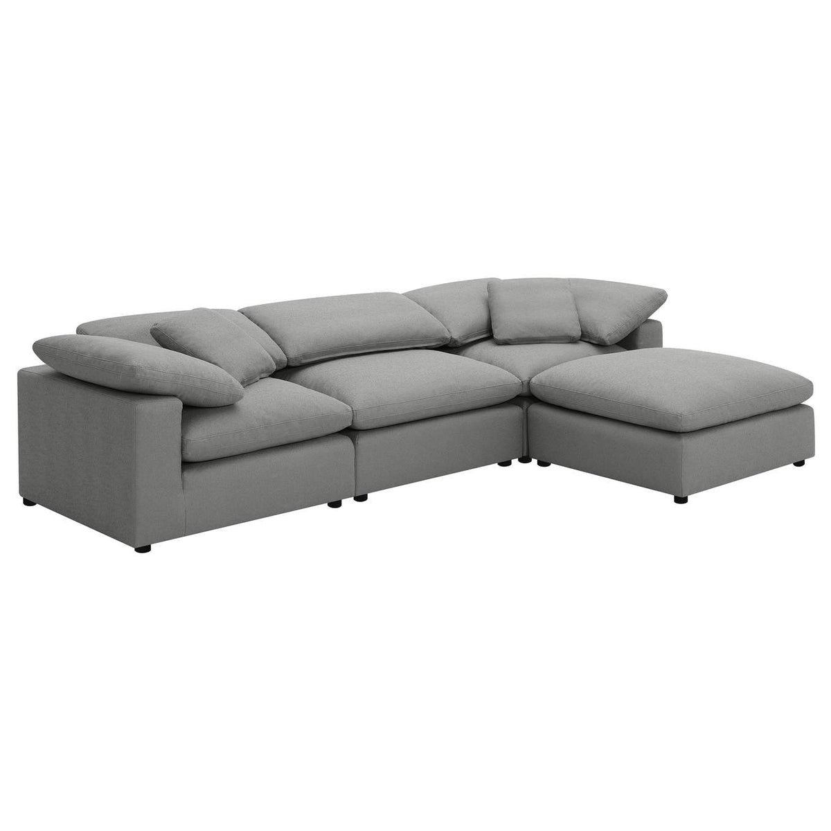 551754 Raleigh Boucle Upholstered Armless Chair Grey