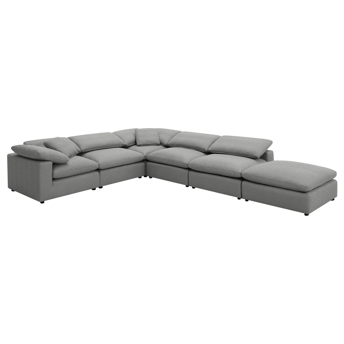 551754 Raleigh Boucle Upholstered Armless Chair Grey