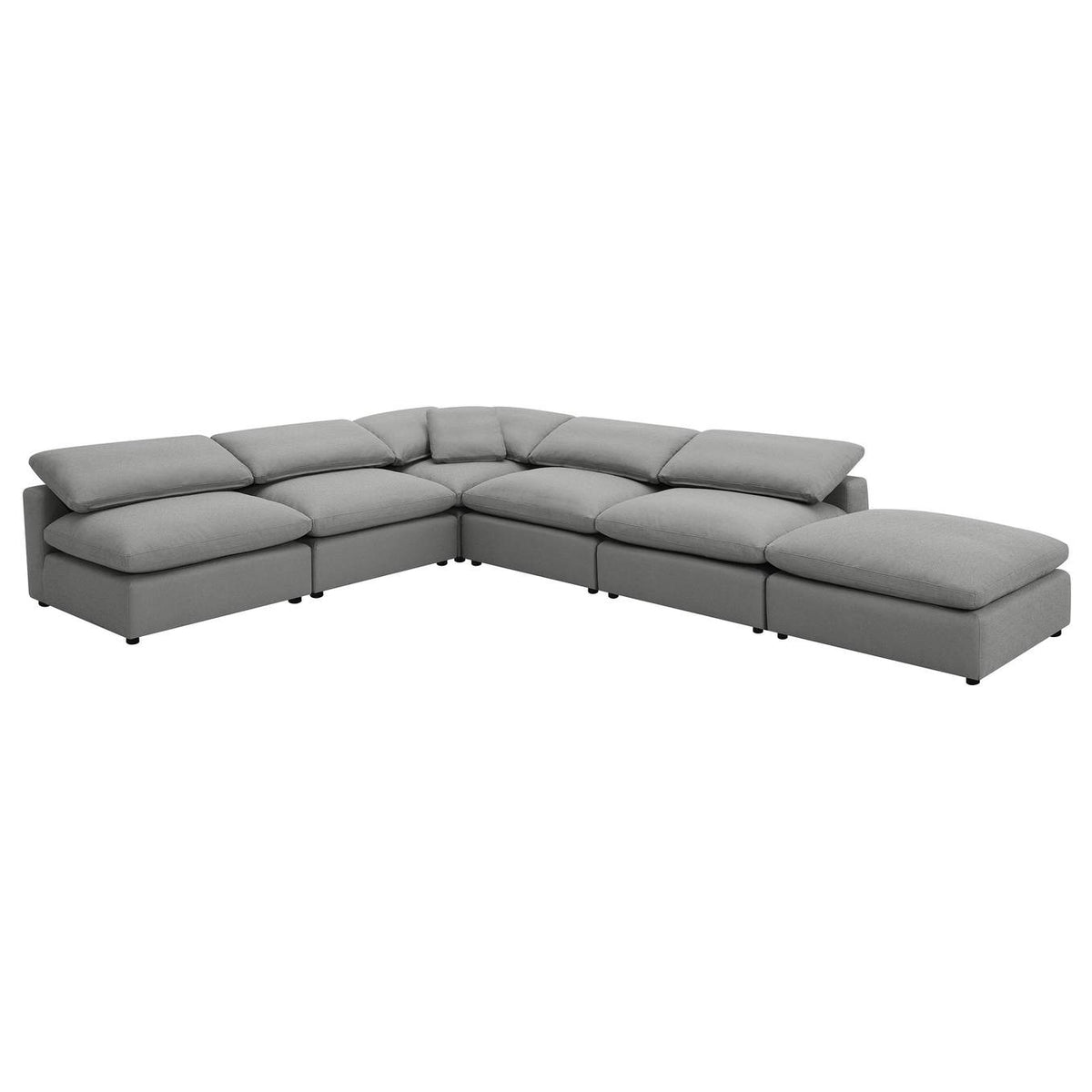 551754 Raleigh Boucle Upholstered Armless Chair Grey