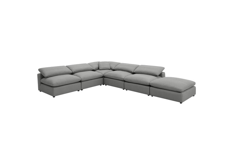 551754 Raleigh Boucle Upholstered Armless Chair Grey
