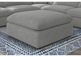 551756 Raleigh Boucle Upholstered Ottoman Grey