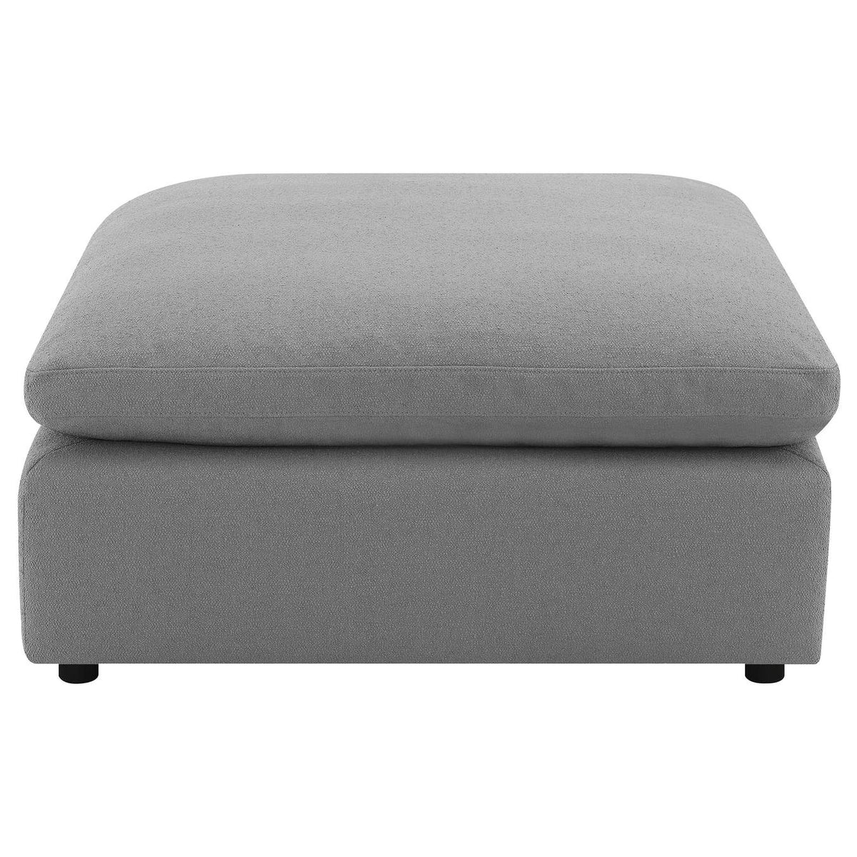 551756 Raleigh Boucle Upholstered Ottoman Grey