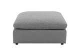 551756 Raleigh Boucle Upholstered Ottoman Grey