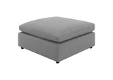 551756 Raleigh Boucle Upholstered Ottoman Grey