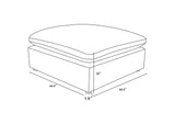 551756 Raleigh Boucle Upholstered Ottoman Grey