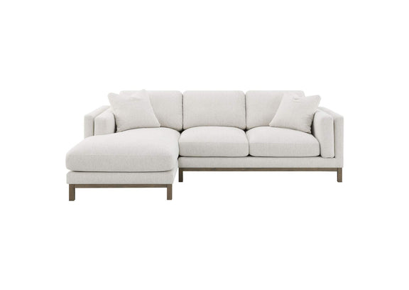 551777 Geneva Boucle Upholstered Sectional Chaise Sofa Sand