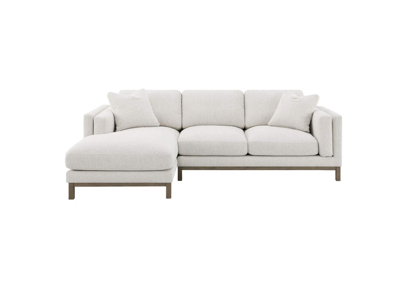 551777 Geneva Boucle Upholstered Sectional Chaise Sofa Sand