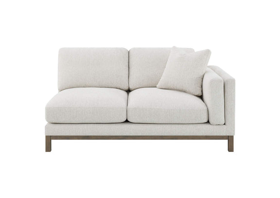 551777 Geneva Boucle Upholstered Sectional Chaise Sofa Sand