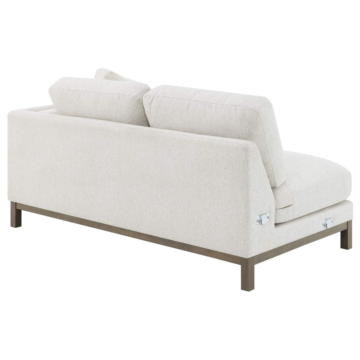 551777 Geneva Boucle Upholstered Sectional Chaise Sofa Sand