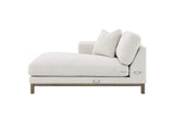 551777 Geneva Boucle Upholstered Sectional Chaise Sofa Sand
