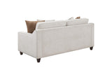 552061-S2 Christine 2-piece Upholstered Sloped Arm Sofa Set Beige