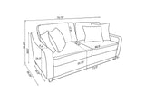 552061-S3 Christine 3-piece Upholstered Sloped Arm Sofa Set Beige