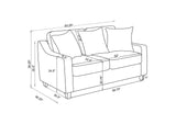 552061-S3 Christine 3-piece Upholstered Sloped Arm Sofa Set Beige