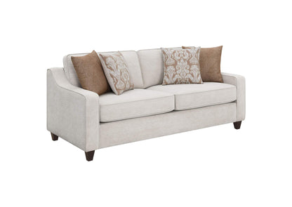 552061 Christine Upholstered Sloped Arm Sofa Beige