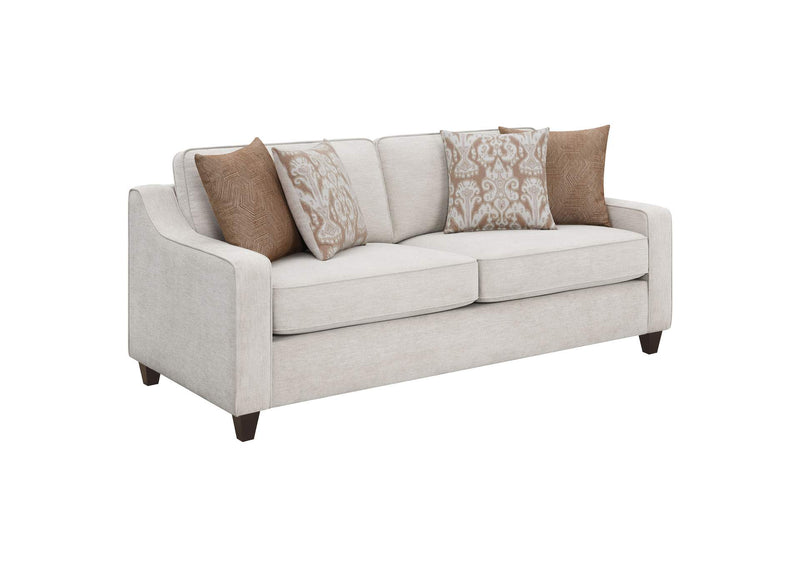 552061 Christine Upholstered Sloped Arm Sofa Beige