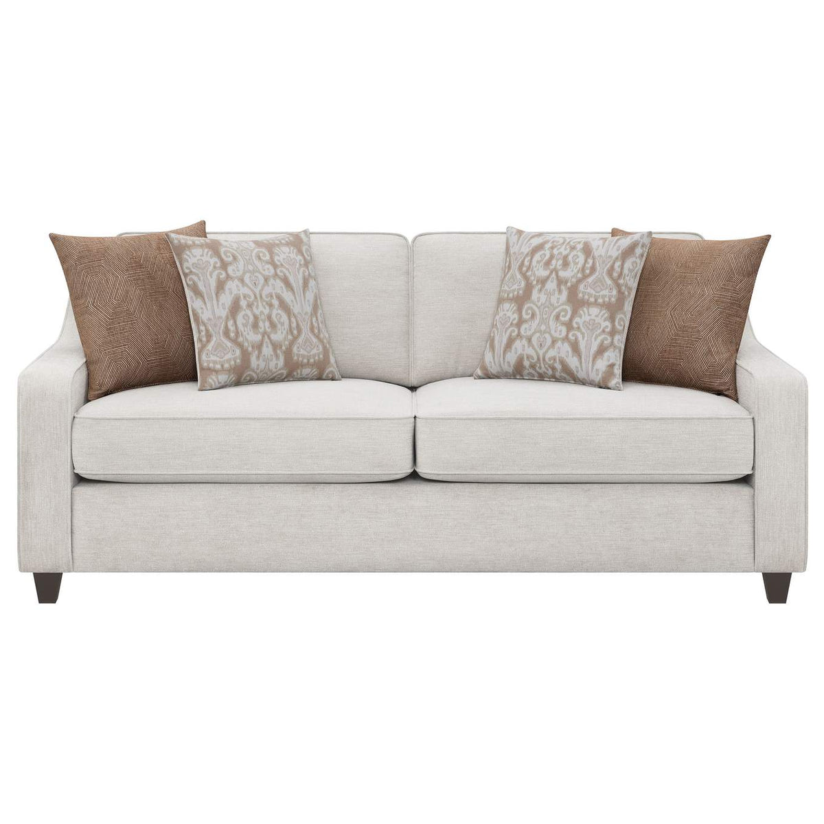 552061 Christine Upholstered Sloped Arm Sofa Beige