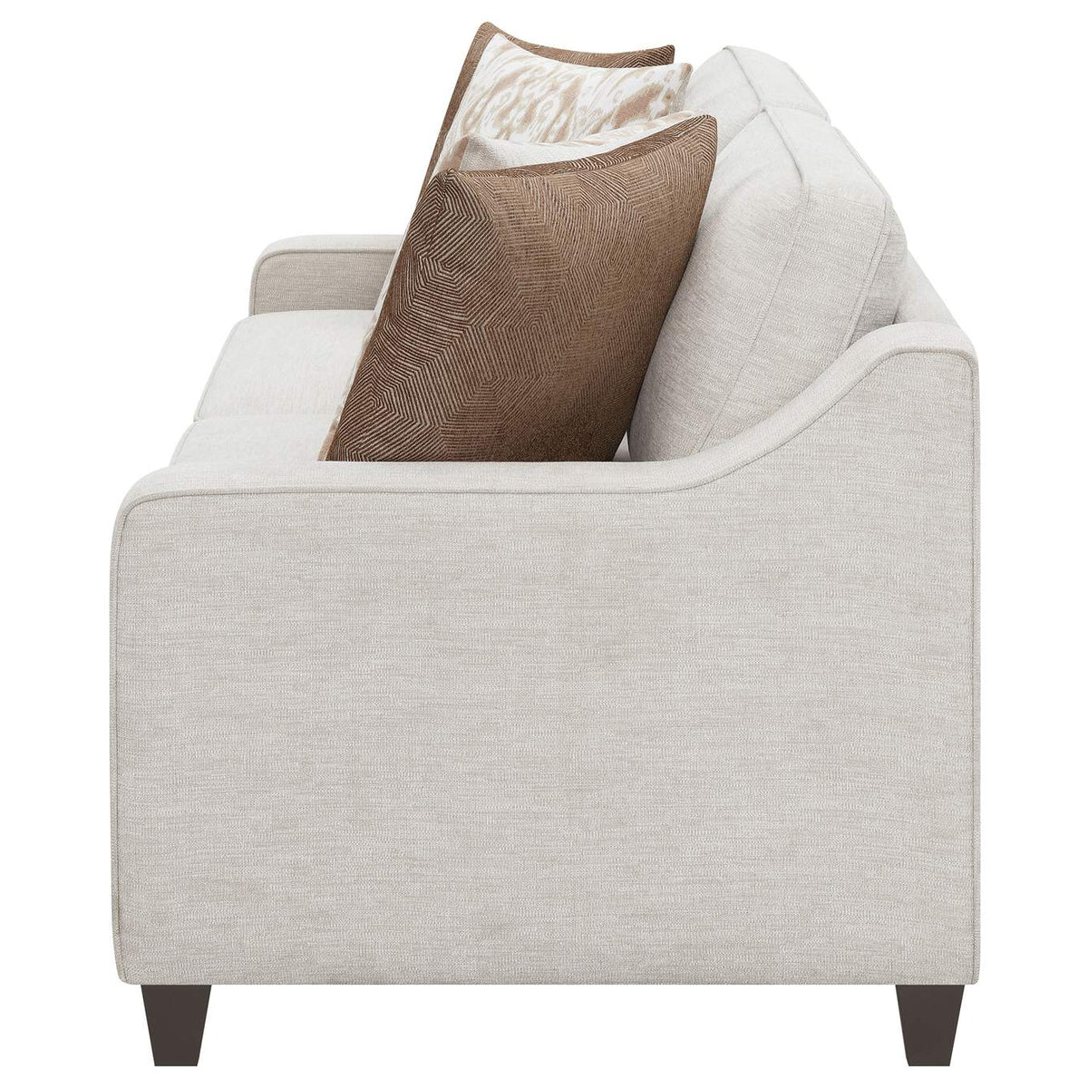 552061 Christine Upholstered Sloped Arm Sofa Beige